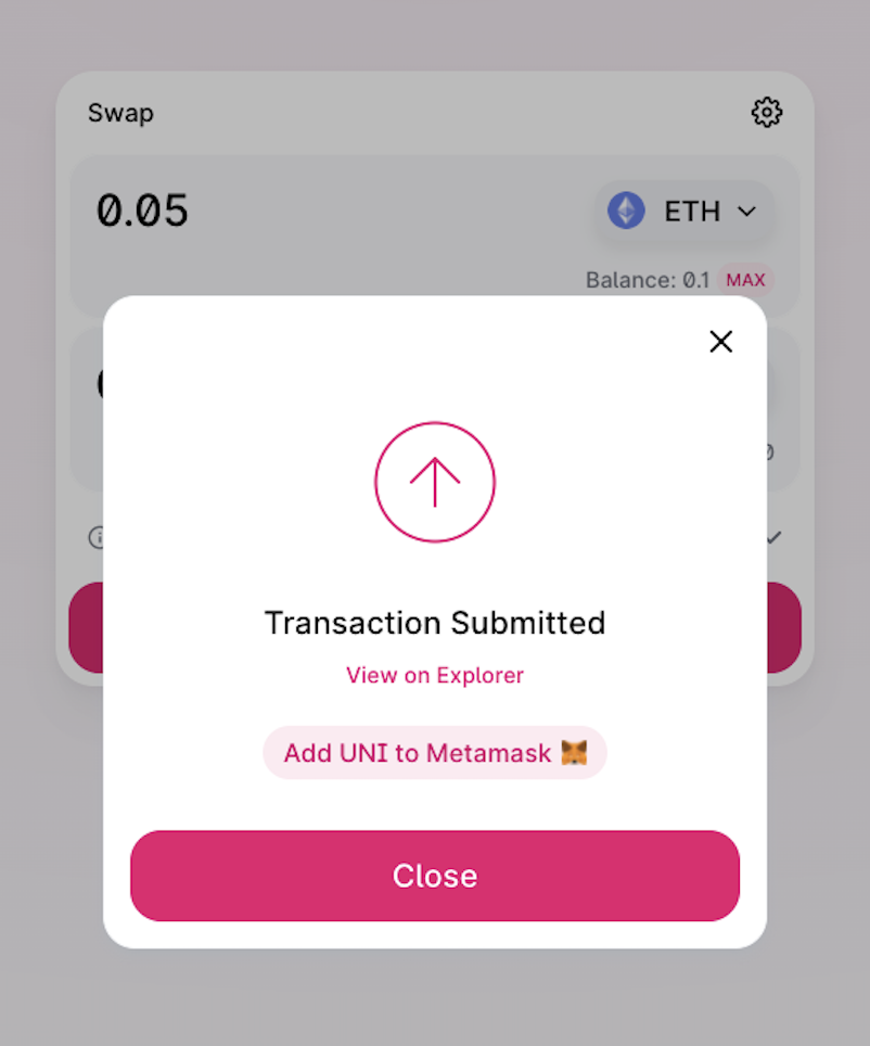 Uniswap UX