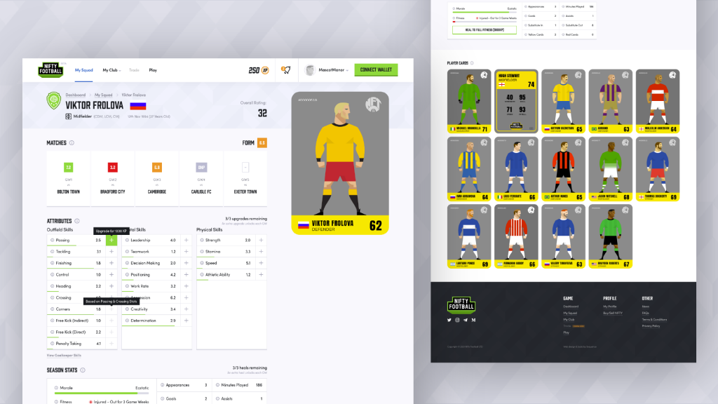 Nifty Football UI