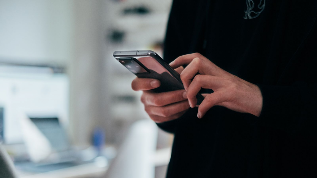 person holding smartphone